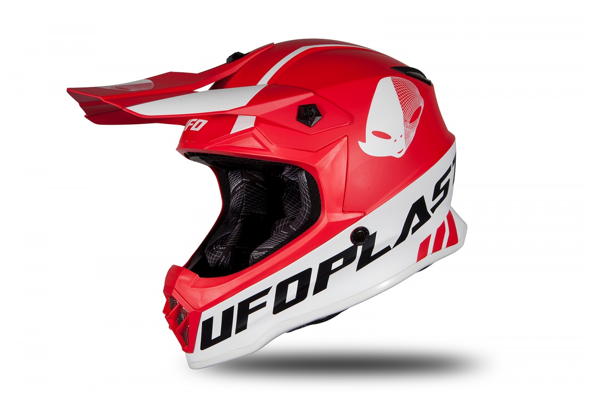 Motocross helmet for kids red matt - Helmets - HE191 - Ufo Plast