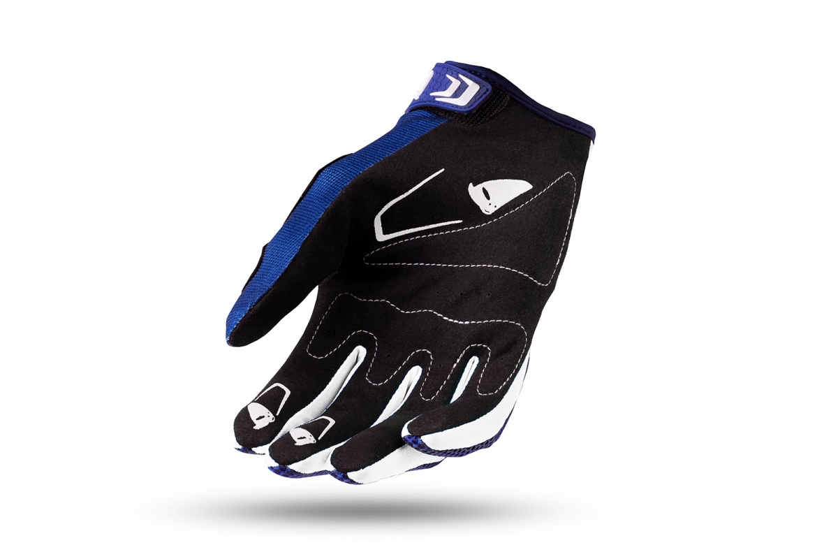 Motocross Iridium Gloves white and blue - Gloves - GU04535-CW - Ufo Plast