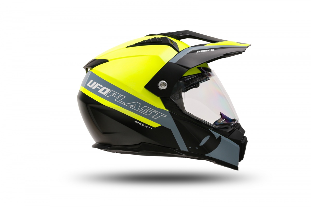 Motocross Aries helmet black and neon yellow - Helmets - HE13500-DK - Ufo Plast