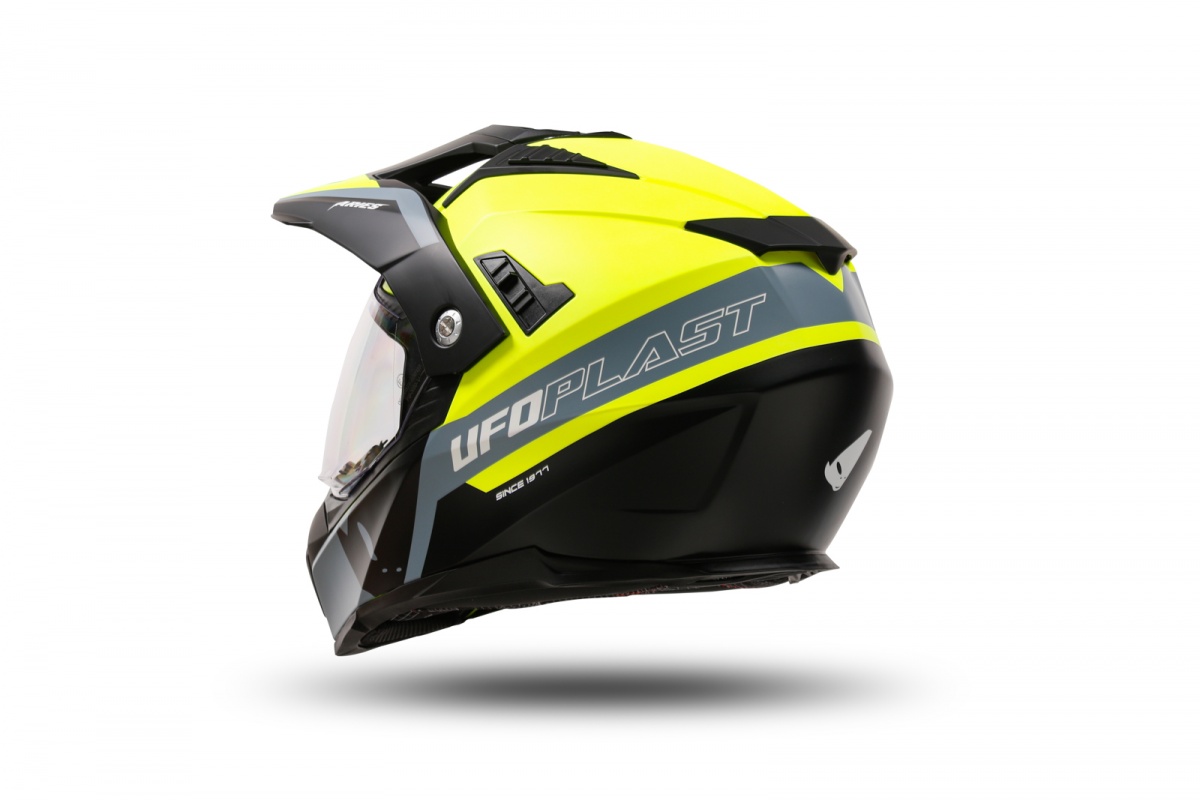 Motocross Aries helmet black and neon yellow - Helmets - HE13500-DK - Ufo Plast