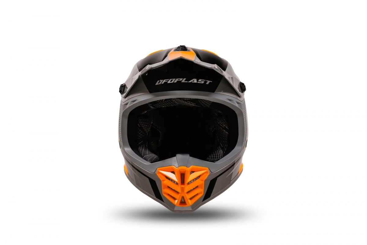 motocross Korey helmet for kids grey and orange - Helmets - HE13600-EF - UFO Plast